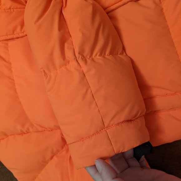 TNA womens the super puff jacket in orange in size small - Picture 8 of 13